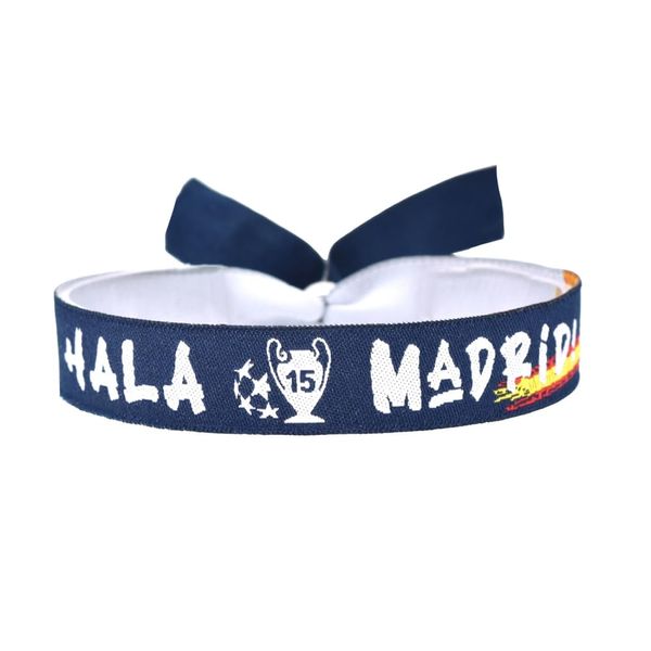 BDM - Pulsera Real Madrid Merengue de Tela Ajustable - Modelo 3