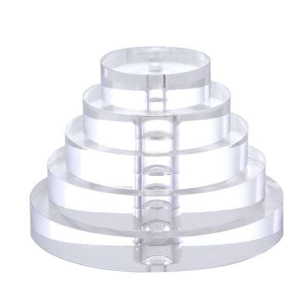B&P Lamp® 6 Inch Diameter Round Acrylic Footed Lamp Base
