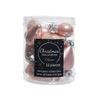 Kaemingk Christbaumschmuck Herzen Glas 4cm x 12 Stück Weihnachtskugeln rosa