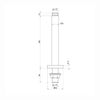 ENKI A16 Matte Black Fixed Shower Head Arm Vertical Ceiling Mounted Round Design