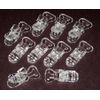 10 Baby Pacifier Badge T Plastic Clips Bib Holder CLEAR