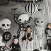 Generic Skeleton Aluminium Balloon 84 x 10 cm White and Black