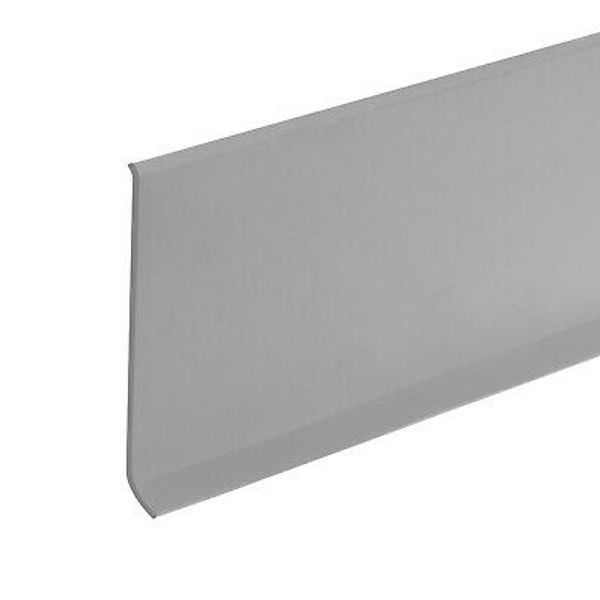 20ft x 4" Baseboard Trim Peel and Stick Wall Flexible Molding Trim Gray