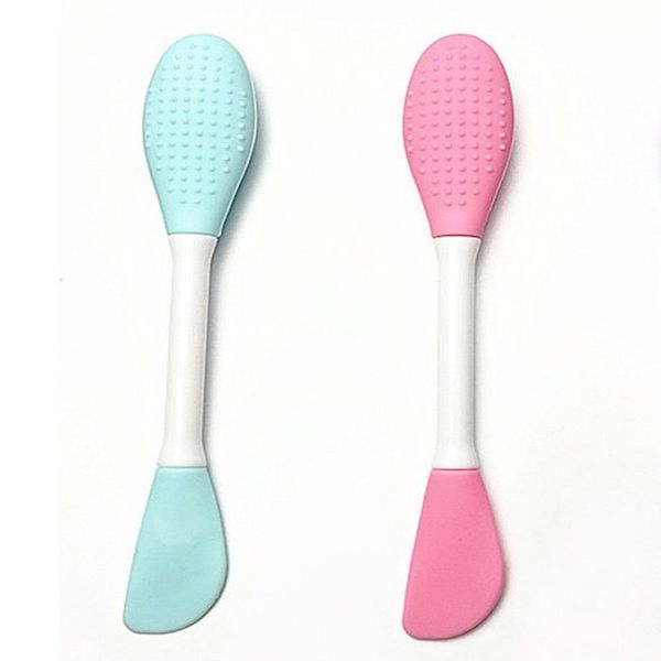 2 Pcs Double Head Face Cleansing Brushes Facial Cleansing Brush Exfoliating Facial Brush Facial Brush Cleanser and Deep Exfoliator Makeup Tool for Girl Sister Women