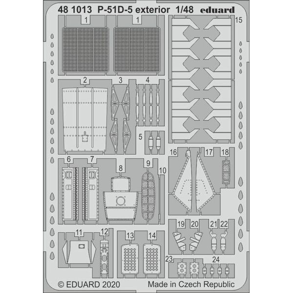 Eduard Photetch 1:48 - P-51D-5 Exterior (Airfix)
