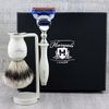 Set Featuring Silver Tip Brush & 5 Edge Cartridge Razor,Stand