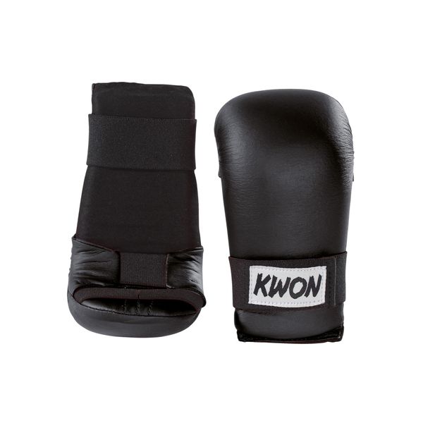 Kwon Iadro Hand Guards Black for Karate or Ju Jutsu Jiu Jitsu BJJ, black