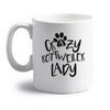 Flox Creative Crazy rottweiler lady 10 oz ceramic mug