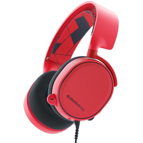 SteelSeries Arctis Over Ear Gaming Headset, red