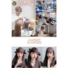 M Grande DY41A Creative Line Wig, Created by Top Stylist, 6-Piece Set, High Tone Color, Women's Wig, Bob, Semi-Long, Face Shrinking, Full Wig, (Black and Pink)