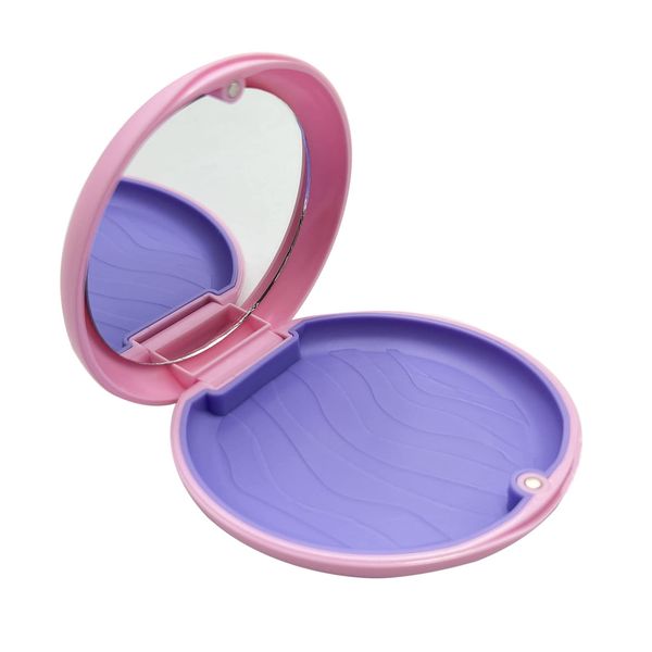 Orthodontic Retainer Case with Mirror, Aligner Case -Pink