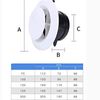 TOTMOX 150mm Round Adjustable Air Vent Grille ABS Plastic White