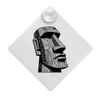 'Easter Island Head Facing Right' Suction Cup Car Window Sign (CG00026252)