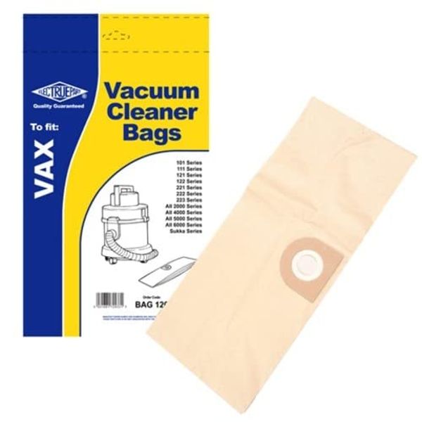 Electruepart BAG120 Sealed End Vax Vacuum Cleaner Dust Cloth Paper Bag 5Pack