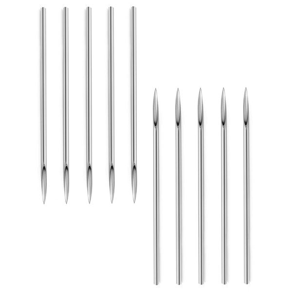 Heienngy 18G Piercing Needles Surgical Stainless Steel Body Jewelry Needles 18 Gauge Piercing Kit Hoop Earrings Stud Rook Daith Snug Conch Lobe Forward Helix Earrings Piercing Jewelry Needles