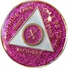 10年AA Medallion GLITTERピンクtri-plateチップX