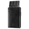 VULKIT Leather Wallet RFID Blocking Automatic Pop Up Business Card Case for Cards & Notes