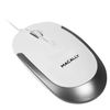 Macally DYNAMOUSE-W USB Optical Silent Click Mouse With 2 Buttons, Scrollwheel and DPI Button for Mac and PC, white White & Silver