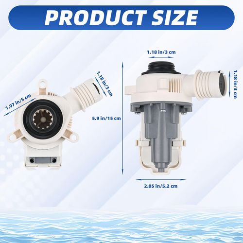 W10919003 W10775446 Washer Drain Pump Compatible with Whirlpool/Kenmore/Maytag/Amana/Roper, Replaces motor AP6038235, EAP11770076, PS11770076