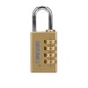 Brink's COMBO 4-DIAL COMBINATION RESETTABLE PADLOCK 30mm SOLID BRASS Weather-Res