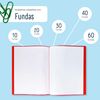 RAYLU PAPER - A4 Document Folder 100% Biodegradable Polypropylene Clear Document Wallets for Home and Office (A4, 10 Pockets, Red)