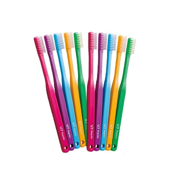 Toothpick Toothbrush V-7 Compact Head Vivid Color 5pcs