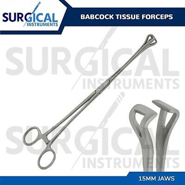 Babcock Tissue Forceps 10" Surgical Veterinary Instrument Stainless German Grade