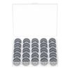 sourcing map Prewound Bobbin Thread Set Standard Sizes with 25 Compartments Box for Embroidery and Sewing Machine, Gray