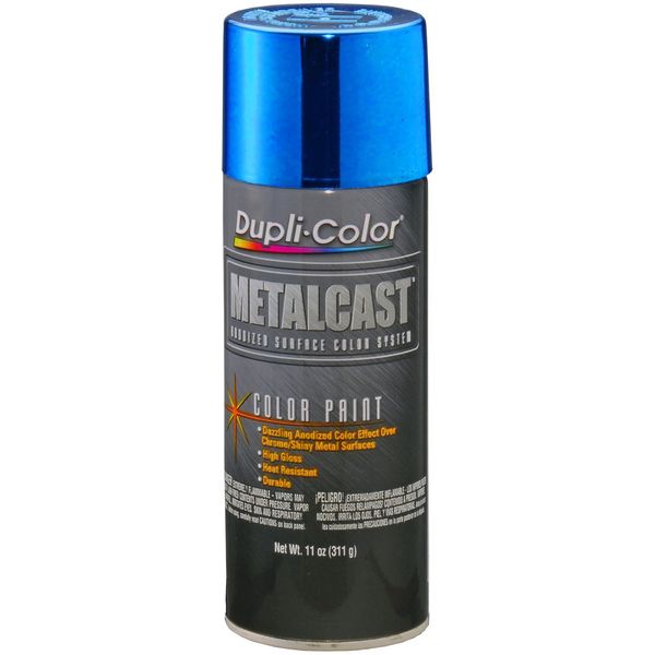 Dupli-Color MC201-6 PK Metalcast Automotive Spray Paint - Blue Anodized Coating - 11 oz Aerosol Can Pack of 6