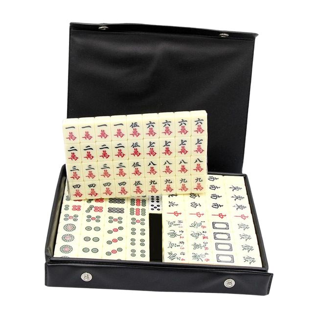 Chinese Mahjong Set,144 Tiles Travel Mahjong Set Mahjong Board