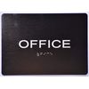 Office Door Sign -Black(Aluminium, Black/Silver,Size 5x7) The...REF24-1027