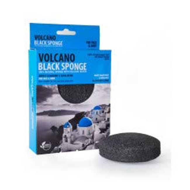 Volcano Black Konjac Sponge 9,5 cm
