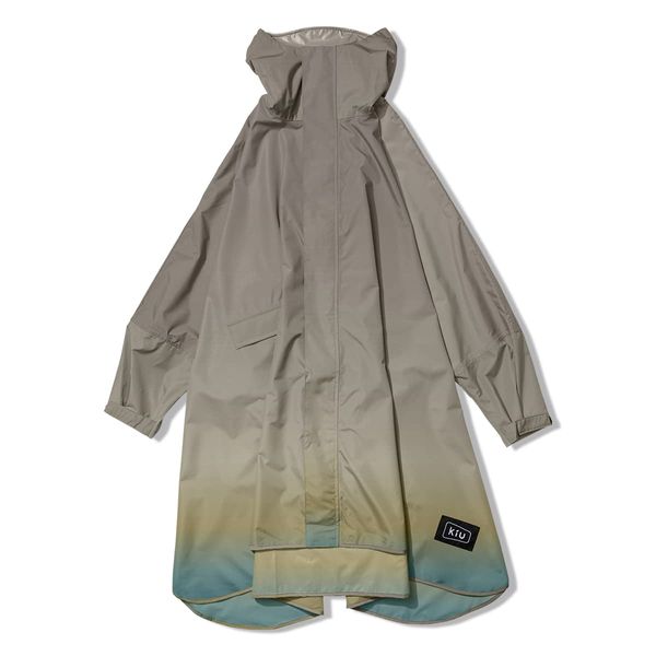 Kiu K163-266-R 2023 New Standard Rain Poncho, Rain Protection, For Heavy Rainfall, Typhoon, Rainy Season, Raincoat, Poncho, Rain Gear, Rain Gappa, Rain Feather, Water Repellent, Waterproof, With