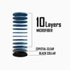 RHINO TIME Crystal Pool Billiard Cue Tip - 14mm/ Blue/Hardness: TIME 2 Soft/Pack 10