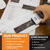 ZIGEL Identity Theft Protection Stamp - Roller Stamp with Two Replacement Ink Tubes