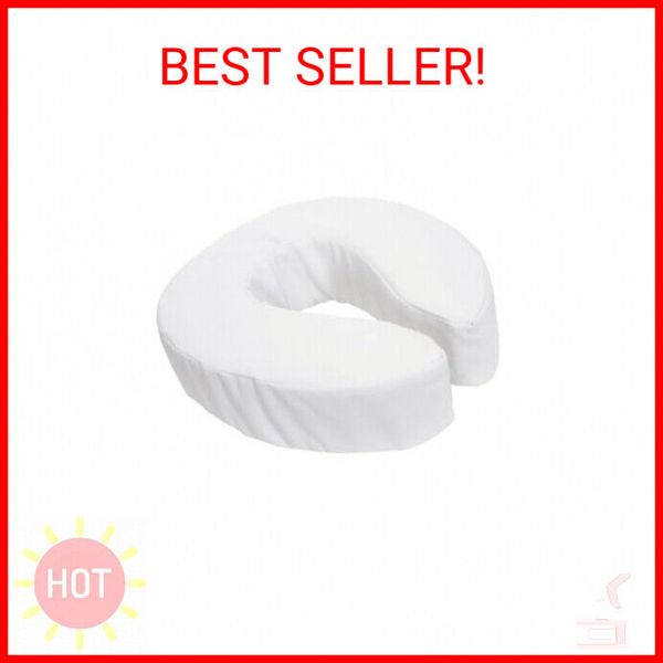 Essential Medical Supply Foam Padded Toilet Seat Cushion Riser with Hook and Loo