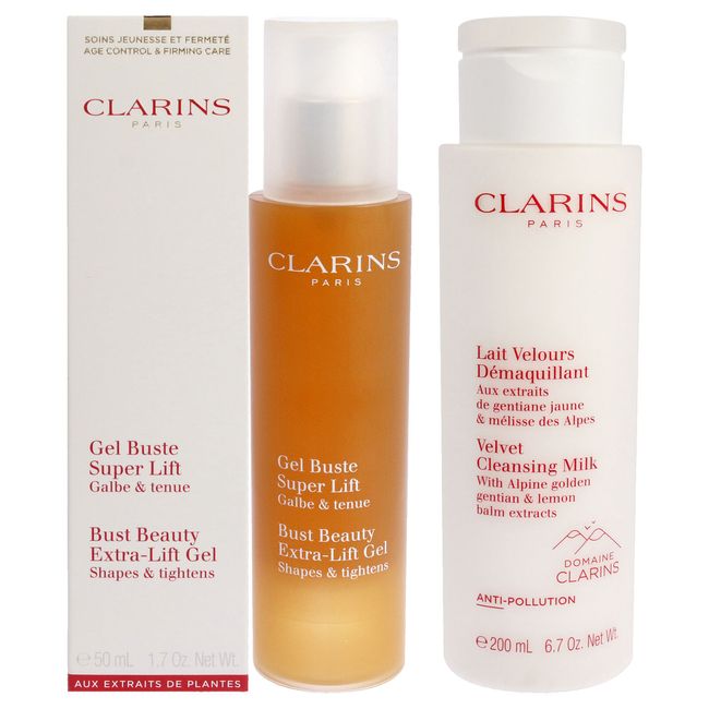 Bust Beauty Extra-Lift Gel and Velvet Cleansing Milk Kit by Clarins - 2 Pc Kit