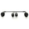 EXREIZST Black bar and 4 Black Straps Set, Black