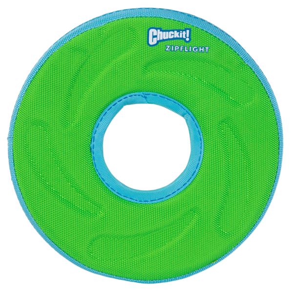 Chuckit Zipflight Flying Disc Dog Toy, Medium (8.5"), Orange or Blue or Green (assorted)