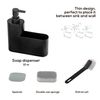 VIGAR 4 Piece Sink Set, Black/White, 18.5x5x26