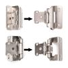 20Pc 1/2" Overlay Semi Partial Wrap Kitchen Cabinet Hinges Self Closing w/Screws