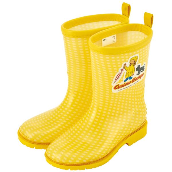 Skater RIBT3 Rain Boots, Shoes, Children's Boots, Curious George, Reflective Tape Included, 7.1 inches (18 cm)