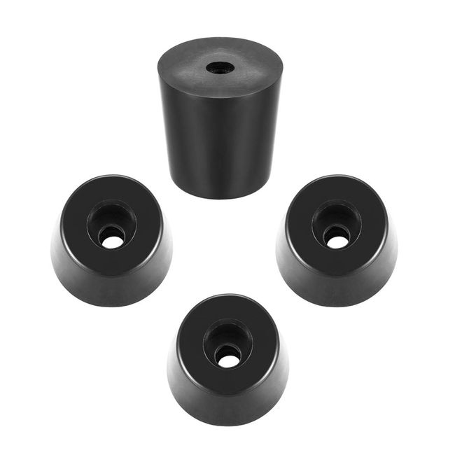 uxcell Rubber Foot Bumper Round Amplifier Cab 1.3 inches (33 mm) Bottom Width x 1.1 inches (27 mm) Top Width x 1.3 inches (33 mm) Height 4 Pieces