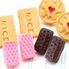 bluebubble BISCUIT BREAK Dangle Earrings on Gift Card (Jammie Dodger)