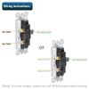 Decorator Paddle Rocker Light Switch Single Pole 15A 120V In Wall Bedroom 40Pack