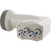 Schwaiger Quattro LNB 40mm, hellgrau Hellgrau