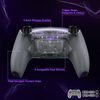 eXtremeRate RISE4 Plus MAX Back Paddles Kit with Clicky Trigger Stops & Rubberized Grip for PS5 Controller BDM-010 020, Remappable Back Buttons Kit for PS5 Controller - Clea Gray - NO Controller