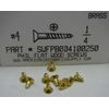 #4x1/4 Flat Head Phillips Wood Screws Solid Brass (500)