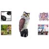 Versatile Owl Decoy with Sand-Filled Base - Effective Bird Control for Outdoors