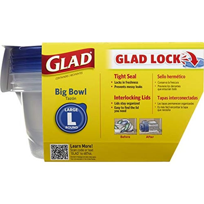  Glad Variety Pack Food Storage Containers for Everyday Use, Large Variety Pack Food Containers